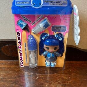 Scented Lip Gloss Dolls - Blue only / bottom missing -perfect shape